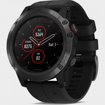 Часы GARMIN FENIX 5s Plus черные с черным ремешком Часы GARMIN FENIX 5s Plus черные с черным ремешком