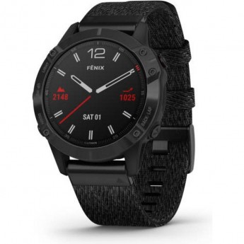 Часы GARMIN FENIX 6 SAPPHIRE BLACK DLC WITH HEATHERED BLACK NYLON BAND Часы GARMIN FENIX 6 SAPPHIRE BLACK DLC WITH HEATHERED BLACK NYLON BAND