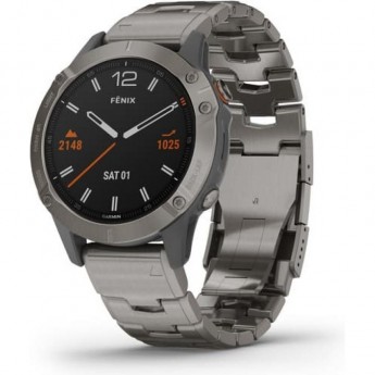 Часы GARMIN FENIX 6 SAPPHIRE TITANIUM WITH VENTED TITANIUM BRACELET Часы GARMIN FENIX 6 SAPPHIRE TITANIUM WITH VENTED TITANIUM BRACELET