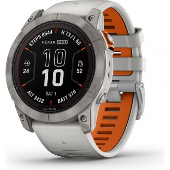 Часы GARMIN FENIX 7X PRO – SAPPHIRE SOLAR EDITION TITANIUM WITH FOG GRAY/EMBER ORANGE BAND Часы GARMIN FENIX 7X PRO – SAPPHIRE SOLAR EDITION TITANIUM WITH FOG GRAY/EMBER ORANGE BAND