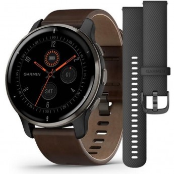 Часы GARMIN VENU 2 PLUS BLUE-GRAY STAINLESS STEEL BEZEL WITH BLUE-GRAY ENVELOPE AND BROWN LEATHER STRAP Часы GARMIN VENU 2 PLUS BLUE-GRAY STAINLESS STEEL BEZEL WITH BLUE-GRAY ENVELOPE AND BROWN LEATHER STRAP