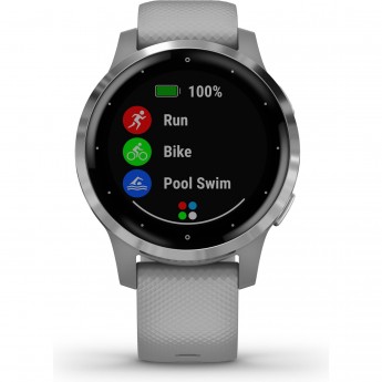 Часы GARMIN VIVOACTIVE 4s серые с серебристым безелем Часы GARMIN VIVOACTIVE 4s серые с серебристым безелем