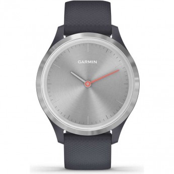Часы GARMIN VIVOMOVE 3S серебристый циферблат с гранитно-синим ремешком Часы GARMIN VIVOMOVE 3S серебристый циферблат с гранитно-синим ремешком
