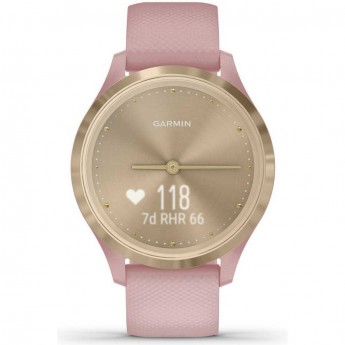 Часы GARMIN VIVOMOVE 3S золотистый циферблат с розовым ремешком Часы GARMIN VIVOMOVE 3S золотистый циферблат с розовым ремешком