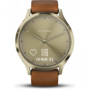 Часы GARMIN VIVOMOVE HR золотые со светло-коричневым кожаным ремешком Часы GARMIN VIVOMOVE HR золотые со светло-коричневым кожаным ремешком