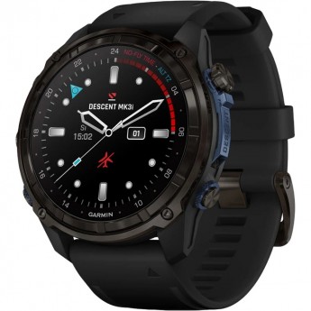 Часы-навигатор GARMIN DESCENT MK3I 43 мм CARBON GREY DLC TITANIUM WITH BLACK SILICONE BAND