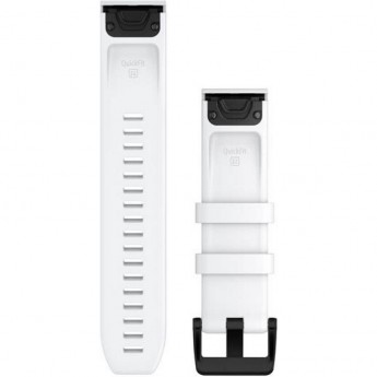 Ремешок GARMIN QUICKFIT 22MM BAND WHITE WITH BLACK STAINLESS STEEL HARDWARE