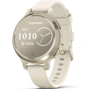 Смарт-часы GARMIN LILY 2 ACTIVE лунное золото с силиконовым ремешком цвета слоновой кости Смарт-часы GARMIN LILY 2 ACTIVE лунное золото с силиконовым ремешком цвета слоновой кости