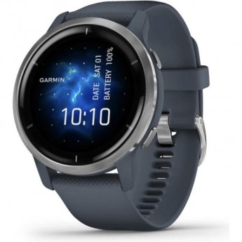 Смарт-часы GARMIN VENU 2, GPS, WI-FI, BLUE GRANITE + PASSIVATED, WW Смарт-часы GARMIN VENU 2, GPS, WI-FI, BLUE GRANITE + PASSIVATED, WW