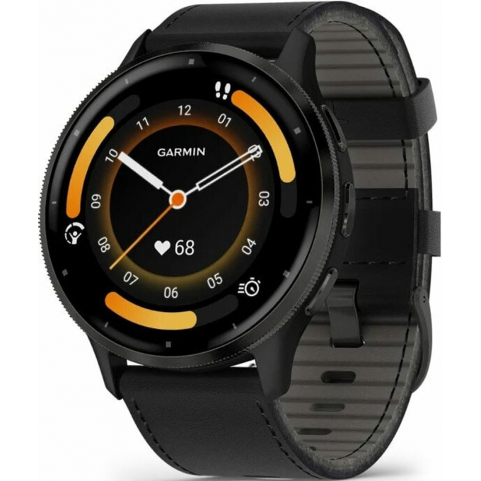 Смарт-часы GARMIN VENU 3 SLATE STAINLESS STEEL BEZEL WITH BLACK CASE AND SILICONE BAND 010-02784-51