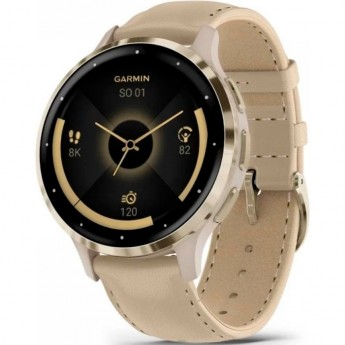 Смарт-часы GARMIN VENU 3S SOFT GOLD STAINLESS STEEL BEZEL WITH FRENCH GRAY CASE AND LEATHER BAND Смарт-часы GARMIN VENU 3S SOFT GOLD STAINLESS STEEL BEZEL WITH FRENCH GRAY CASE AND LEATHER BAND