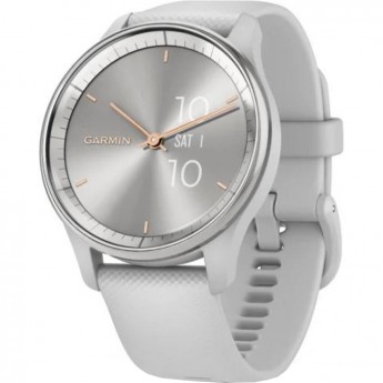 Смарт-часы GARMIN VIVOMOVE TREND с серебристым стальным безелем, серыми корпусом и ремешком Смарт-часы GARMIN VIVOMOVE TREND с серебристым стальным безелем, серыми корпусом и ремешком