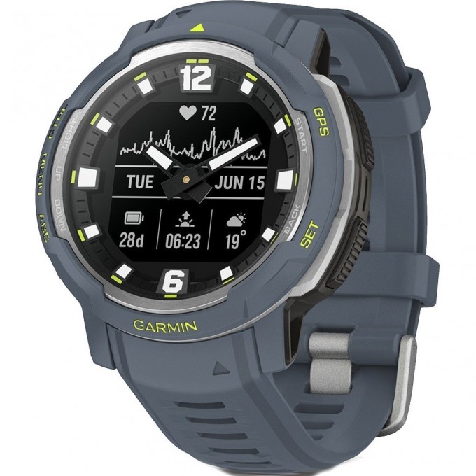 Смарт-часы наручные GARMIN INSTINCT CROSSOVER - Standard Edition, синий гранит 010-02730-04