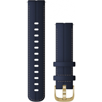 Ремешок сменный GARMIN Quick Release 18 мм (кожаный) темно-синий с золотистой застежкой Ремешок сменный GARMIN Quick Release 18 мм (кожаный) темно-синий с золотистой застежкой